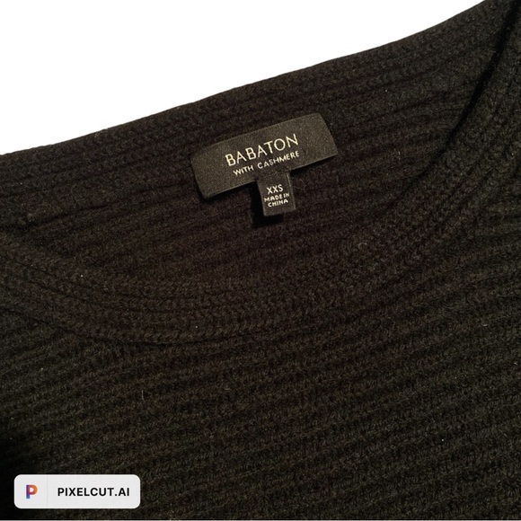 Black Ribbed Wool+Cashmere Aritzia Babaton Sweater - Picture 4 of 4